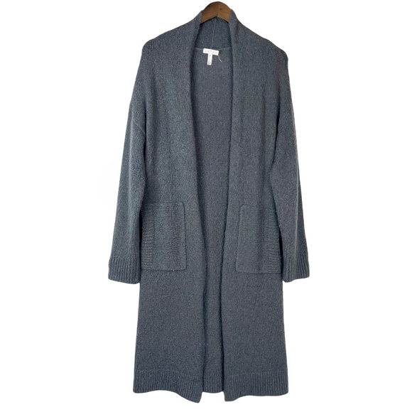 Leith Sweaters - Leith Gray Knit Long Open Cardigan Size XS